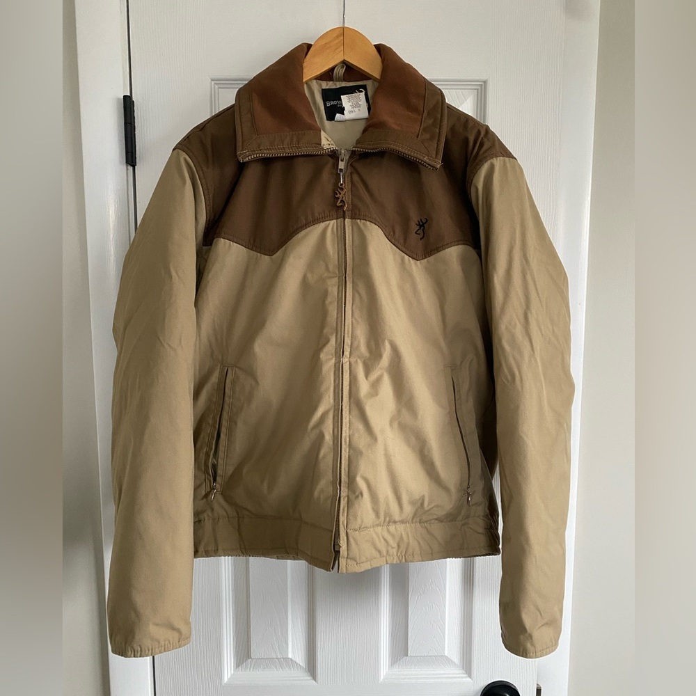 Vintage Browning down coat full zip western